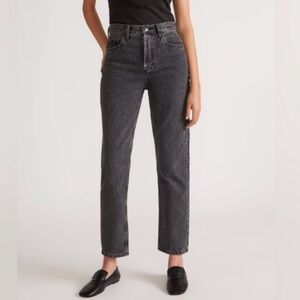EUC Everlane The '90s Cheeky High-Rise Ankle Jeans In Black 29, Organic Cotton